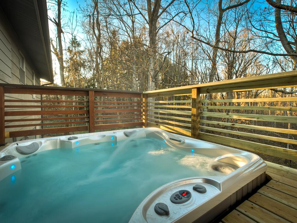 private cottage rental in West Asheville with hot tub and firepit