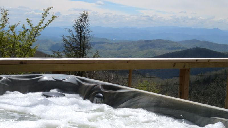Asheville rental with hot tub and incredible mountain views