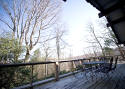 enjoy the mountain view from the deck