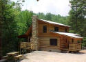 Enjoy trout fishing from this creekside cabin