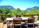 Family sized Lake Lure cabin rental with mountain view