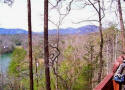 Lake Lure cabin rental with mountain and lake view