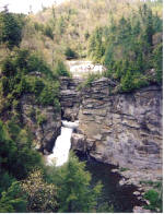 Linville Falls is located on the Blue Ridge Parkway