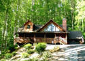Maggie cabin in the woods by a mountain stream