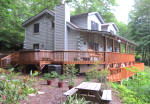 Maggie Valley NC cabin rental with hot tub and mountain view