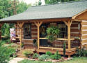 modern log cabin rental near Mount Airy and Pilot Mountain