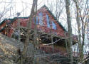 This cabin overlooks Lake Nantahala