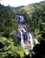 Whitewater Fall is the highest falls east of the Rockies